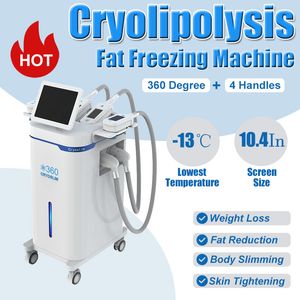 Cryo Minceur Machine Gel des Graisses Enlèvement des Graisses CryoLipolyse 4 Poignées Cryo Perte de Poids sous Vide Anti Cellulite Appareil de Contournement du Corps Utilisation en Salon à Domicile