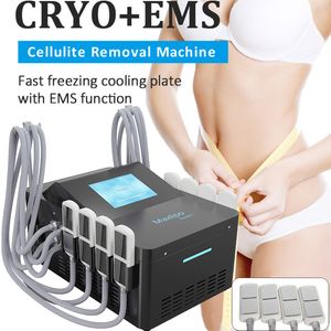 Machine de réduction de graisse haut de gamme Neo Emszero Electrostimulation Body Shaping EMS Cryo 2 EN 1 Cryolipolyse 8 plaques de refroidissement Cryoskin Dispositif de cryothérapie