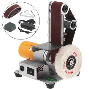 Sliper Mini Machine à bande électrique ponceuse ponçage meulage Machines de polissage bandes abrasives meuleuse bricolage polissage bords de coupe