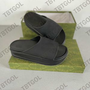 Zapatillas 2023 Diseñador Sandalia Mujer Hombre Caucho Cuero Slide Sandalia Vestido Zapato Cuñas Sandalia Playa Zapatillas Lujo Verano Plataforma SlideThick Bottom Si J230525