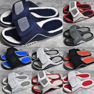 Pantoufles Hydro IV 4 Slides Tongs Jumpman4 4s Bleu Marine Royal Blanc Noir Gris Femmes Sports