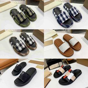 Chaussons chaussons sandales design Check Cotton Slides Color Block Leather Dark Birch Brown Bordeaux White taille 35-40