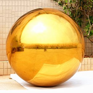 Argent/doré/pastel boule de miroir gonflable Transport grand événement décoration ballon PVC boules Disco sphère brillante regardant Globe boule de miroir navire aérien gratuit