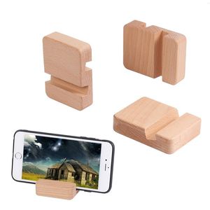 Soporte de madera con ranura para teléfono, soporte plano para IPad, soporte Universal de madera sólida para teléfono móvil de escritorio