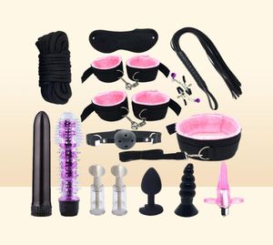 Sm Fun Products Reliure Bondage 15 pièces Ensemble de jouets alternatifs Flirter mari et femme adulte KWLS7056886