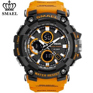 SMAEL 1802 relojes deportivos para hombre, reloj de cuarzo militar de lujo de marca superior, reloj Digital resistente al agua para hombre, reloj Mascul240Q