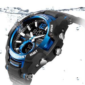 Smael Men regarde Fashion Sport Super Cool Quartz LED Digital Watch 50m étanche de bracelet étanche Horloge Army Male 2205317807117