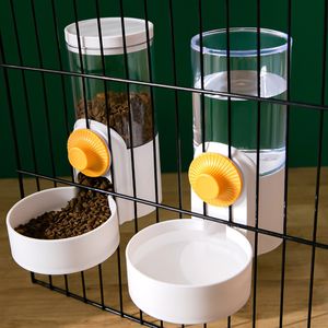 Small Animal Supplies Automatic Pet Feeder Cage Hanging Bowl Water Bottle Food Container Dispenser For Puppy Cats Rabbit Birds Feeding Product 230907