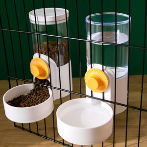 Small Animal Supplies Automatic Pet Feeder Cage Hanging Bowl Water Bottle Food Container Dispenser For Puppy Cats Rabbit Birds Feeding Product 230816