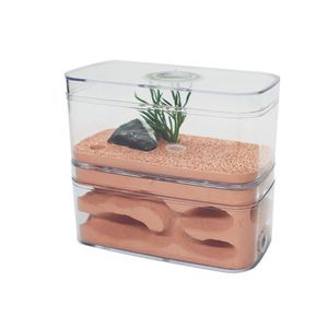 Suministros para animales pequeños Granja de hormigas de yeso con taller Nido altamente hidratante Pet hil Castle House Área de alimentación Caja de insectos 12 * 6 * 10 cm 230130