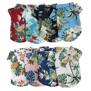 Ropa para mascotas pequeñas, estilo Hawaiano, transpirable, ropa fresca de verano para perros, camisas al por mayor para perros pequeños y medianos MHY049