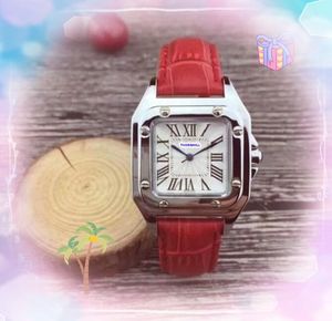 Reloj de cuarzo de cuarzo de fecha para mujer de tamaño pequeño Corte de marcado de Tank Romano de calidad superior de calidad superior All the Crime Super Leather Strap Store Bracelet Watch