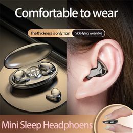 Écouteurs stéréo invisibles les plus petits, mini casque antibruit, écouteurs auriculaires sans fil Bluetooth Bond Touch, écouteurs binauraux auriculaires