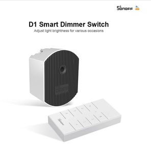 Control inteligente Sonoff D1 LED Dimmer Switch 433Mhz RF Controlador Ajustar el brillo de la luz Aplicación eWeLink Controles remotos Trabajar con Alexa Google Home