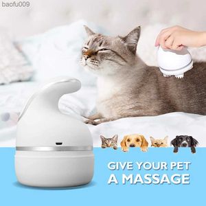 Masajeador eléctrico inteligente para cabeza de gato y mascota, masajeador inalámbrico para cuero cabelludo para perros, dispositivo de masaje para amasar tejido profundo para el crecimiento del cabello L230520
