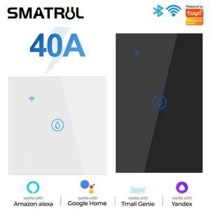 Contrôle de la maison intelligente 40A Tuya Wifi chauffe-eau chaudière interrupteur tactile climatiseur synchronisation de la lumière ue usa brésil application murale pour Alexa Google