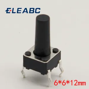 Control de hogar inteligente 50 unids / lote 6x6x12mm 4PIN G95 Tacto táctil Botón Micro Switch Direct Auto-Reset DIP Top Cobre Rusia