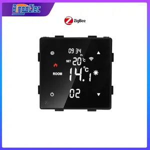 Module de Thermostat à écran tactile Bingoelec ZigBee, contrôle de maison intelligente, pour chauffage électrique au sol, chaudière à eau, télécommande de température