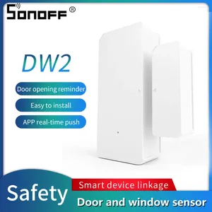 Contrôle de la maison intelligente SONOFF DW2 Wifi capteur de porte fenêtre connexion sans fil fonctionne avec l'application E-WeLink Notification d'alerte alarme de sécurité