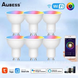 Smart Home Control Tuya Wifi GU10 Ampoule 5W RGBCCT LED Spotlight Lampes à intensité variable Ampoule Lampada Voice Work avec Alexa Google 231123