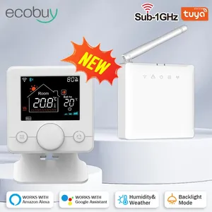 Control de hogar inteligente Tuya Wifi Termostato inalámbrico para caldera de gas Vida Controlador de temperatura digital Alexa Google