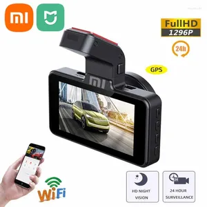 Contrôle de la maison intelligente XIAOMI MIJIA Dash Cam voiture DVR HD 1296P caméra double objectif enregistreur vidéo boîte noire Cycle Dashcam intégré GPS avec WiFi