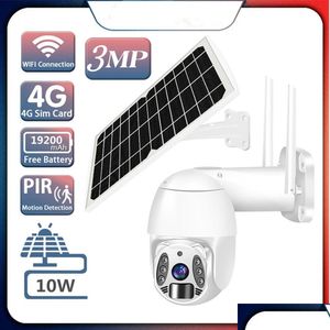 Sistema de seguridad para el hogar inteligente Al aire libre Tuya Cámara de vigilancia con energía solar Inalámbrico P Cámara domo Ptz Cctv Ip Wifi 4G Cámaras 3 millones Dhh20