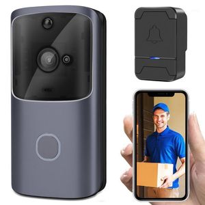 Doorbells SMART HOME VIDEO VIDEO DOONTBELL 720P Sécurité WiFi Capteur infrarouge Intercom Vision Night Vision Mobile Application Talk Porte Viewer1