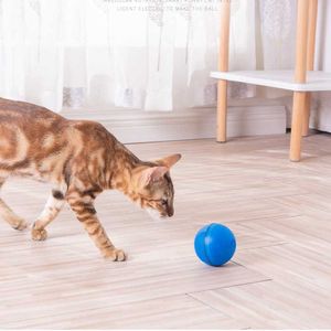 Jouet de chat interactif intelligent LED clignotant auto-rotatif boule chat chaton animal de compagnie boule lumineuse 210929