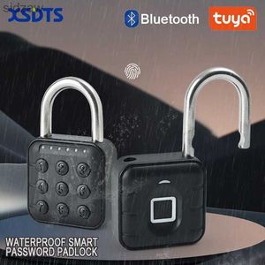 Smart Lock Bluetooth Intelligent Biométrique Porte d'empreinte digitale Berque Keyless Sans Key Sclocking Anti-Theft Cadeau IP67 Sécurité de voyage à domicile imperméable WX
