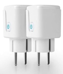 Smart Power Plugs 16A EUFR Wifi Socket European Standard Voice Control Graffiti Plug con Meding7366230