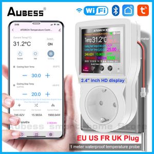 Prises d'alimentation intelligentes Tuya Prise de moniteur d'alimentation WIFI/Bluetooth Prise EU/US/AU/UK/FR Compteur d'énergie Prise de courant Puissance numérique Watt Wattage Wattmètre HKD230727