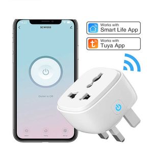 Prises d'alimentation intelligentes Wifi Smart Plug Prise de courant avec fonction de synchronisation Smart Life App Télécommande Home Power Strip Adaptateur de voyage universel HKD230727