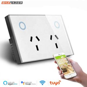 Smart Power Plugs WiFi Tuya Smart Wall Socket SAA AU SORT DE PLIGE ÉLECTRIQUE 10A POWER TOCK STORT CONTORL RELOVE CONTORL par Alexa Home HKD230727