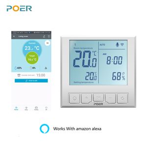 Thermostat WiFi intelligent avec télécommande, contrôleur de température pour chaudière à gaz, chauffage électrique par le sol, affichage de l'humidité, fonctionne avec Alexa 221119