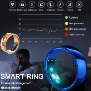 Anneau intelligent activité Fitness Tracker fréquence cardiaque moniteur de sommeil sang oxygène pression artérielle bague pour IOS Android femmes cadeaux