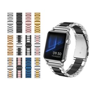 Bracelet Smart Straps Bracelet en acier inoxydable Bracelet à maillons Bandes de bracelet en métal Bracelet de montre pour Apple Watch Series 2 3 4 5 6 7 8 SE Ultra iWatch 38 40 41 42 44 45 49mm