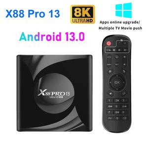 Smart TV Box X88 Pro 13 Android 13 8K Movie Push TV Box 4G 64G RK3528 WiFi6 Dual Wifi PK Android 12 6K