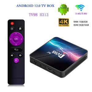 Smart TV Set Top Box Android 12 1G/8G 2G/16G 2,4G/5G Dual Wifi Bluetooth Android TV Box 4K UHD Reproductor multimedia Decodificador de vídeo 3D Televisión digital
