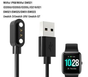 Cargador de reloj inteligente Cable de carga USB magnético para YAMAY VeryFitPro SW023 ID205L SW021 ID205U ID205S SW025 Uwatch 3S 3 2 2S