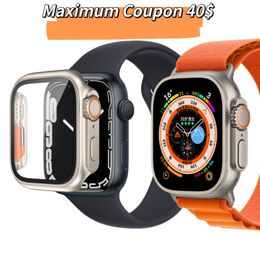 reloj inteligente Para Apple Watch Ultra Series 8 49mm iWatch correa marina reloj inteligente reloj deportivo caja de correa de carga inalámbrica Estuche de cubierta protectora Envío rápido