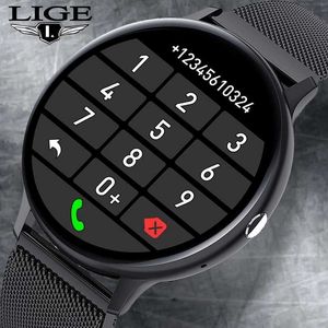 Relojes inteligentes Cámaras domo LIGE Bluetooth Responder llamada inteligente para hombres Smart Full Touch Dial Call Fitness Tracker IP68 Impermeable 5G ROM Reloj Nuevo x0706