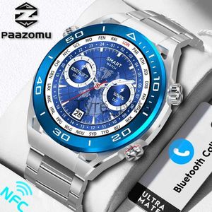 Smart Watches Dome Cameras New For HUAWEI Ultra Mate Smart Men NFC GPS Tracker Sports Waterproof Bluetooth Call Business Smart For Android IOS x0705