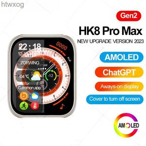 Relojes inteligentes HK8 Pro Max Gen2 Reloj inteligente Ultra Hombres AMOLED ChatGPT NFC Smartwatch Presión arterial Brújula Relojes deportivos para Android IOS 2023 YQ240125