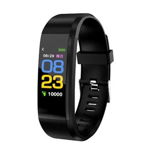 Smart Wristbands 115Plus Bracelet Heart Rate Blood Pressure Band Fitness Tracker Smartband Wristband For S Watch Drop Delivery Cell Ph Dhw10