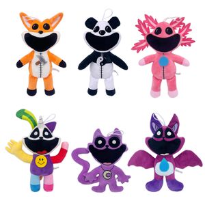 Souriner Critrers Horror Animal Plush Toy Series Purple Cat Doll Doll Green Rabbit en peluche