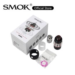 Smok TFV16 Sub ohm Réservoir 9ML Joint de capuchon supérieur Atomiseur Bouton-poussoir de verrouillage Conception du flux d'air avec bobines de maille de 0,17 ohm 0,12 ohm 100% authentique