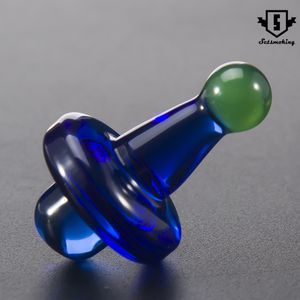 Accesorios para fumar Tapa de carburador de vidrio colorido D = 23 mm L = 33 mm con orificio para tuberías de agua de cuarzo Banger Nail Dabber Bong Dab Oil Rig SKGA559-1