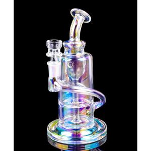 Cachimbas de vidrio grueso Plataformas petroleras Tubería de humo Bongs de agua Accesorios para fumar Clavo Adaptador de vidrio de junta de tazón macho de 10 mm doble