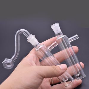 Los accesorios para fumar venden al por mayor el mini aparejo barato claro del lenguado del agua de cristal de la botella bong con el cuenco del aceite de 10m m